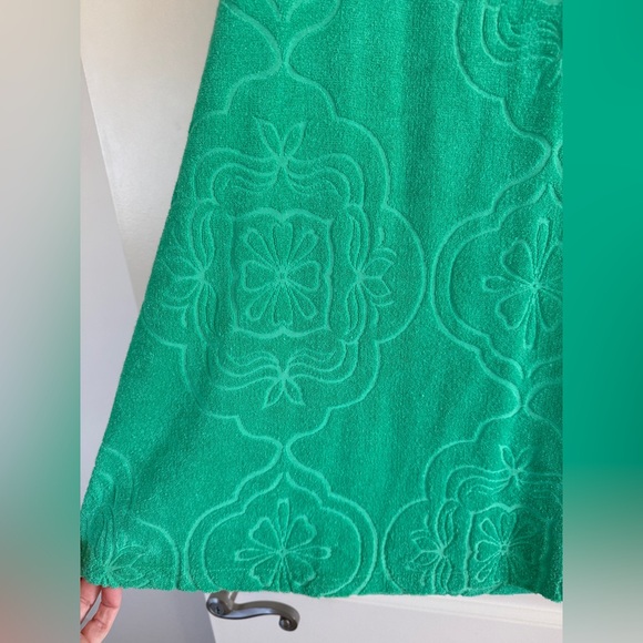 NWT O’Neill Cabana Tile Terry Dress | Kelly Green | Open Back - Picture 5 of 13